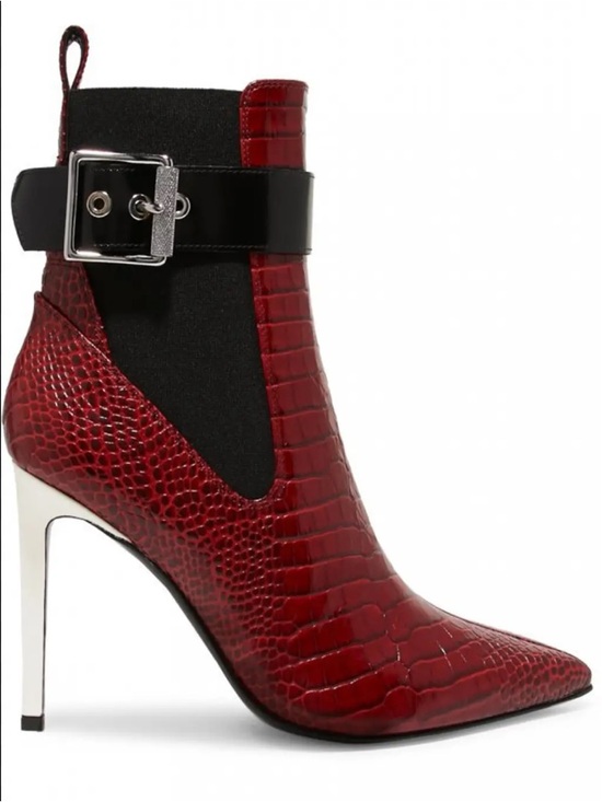 rag & bone Shoes - Rag & Bone Wren Red Crocodile Boots Booties